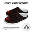 thumbnail image 6 of Rateoe Red Spider On The Web Print Women's Men's Cotton Knit Slippers Lightweight Memory Foam Indoor House Shoes with Anti-Skid Sole-44/45, 6 of 7