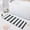 Dark Gray and White Striped, variant on Haosy Dachshund with Ice Cream Bathroom Rugs Non Slip Absorbent Soft Plush Quick Dry Bath Mat, 39"x20"