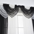 thumbnail image 6 of Huanledash Solid Color Sheer Window Curtain Head Swag Valance Home Living Room Decor, 6 of 8