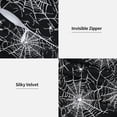 thumbnail image 4 of Pillow Covers Halloween Spider Web Pattern 2 Set Pillowcases Square Cushion Cover Throw Pillows Case Decorative for Sofa Couch Home Bedroom Chair Car Indoor Outdoor 18x18 Inches, 4 of 6