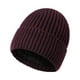 thumbnail image 1 of Xiao Hua Gorros de invierno gruesos y cálidos para mujer, gorro de punto, gorro de calavera, gorros para hombre y mujer, rojo oscuro, 1 of 4