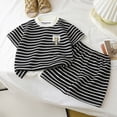 thumbnail image 2 of UAYOTSE Toddler Baby Boy Spring Summer Clothes short Sleeve Color Block T-Shirt with Elastic Waist Set Summer Outfit Spring Summer Set for 0 6 12 18 24 M 1t 2t 3t 4t 5t 6t,Sizes 2-3 Years, 2 of 7