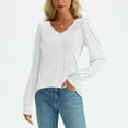 thumbnail image 6 of SUNBS Pleated Blouses for Women Long Sleeve Shirts Dressy Tunic Tops Crewneck Trendy Clothes, 6 of 8