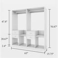 thumbnail image 5 of Pemberly Row White Walk-in Wood Closet with 4 Drawers and Shelves, 5 of 5