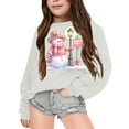 thumbnail image 2 of Mercatoo Youth Christmas Sweater Girls In Small Children In The Fall and Winter Christmas Christmas Snowman Happy Holidys Printed, 2 of 4