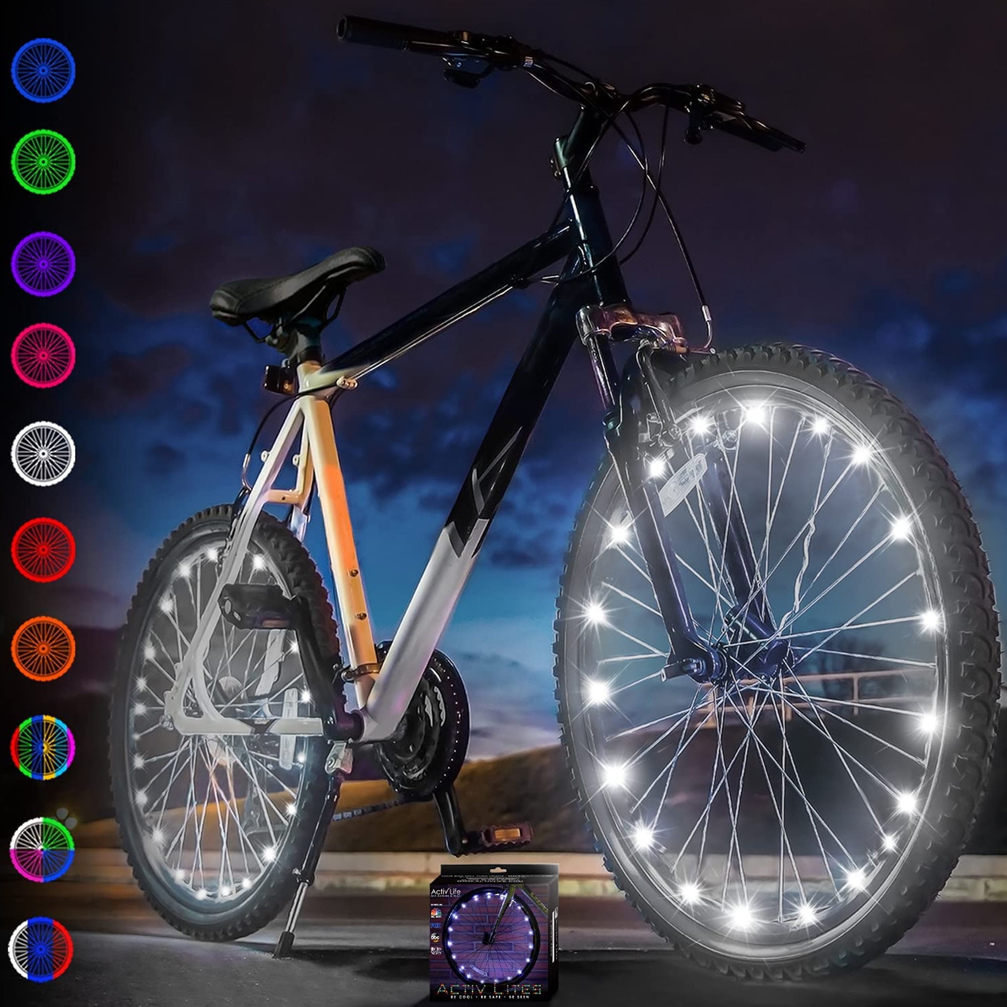 Bicycle Mountain Bike Frond & Rear 5 LED Light Multi-function Set 