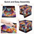 thumbnail image 4 of Mind Car Foldable Clothes Storage Containers with Handle, 10.8"x10.5"x10.6", Large Capacity - Storage Cubes and Bins, 4 of 6