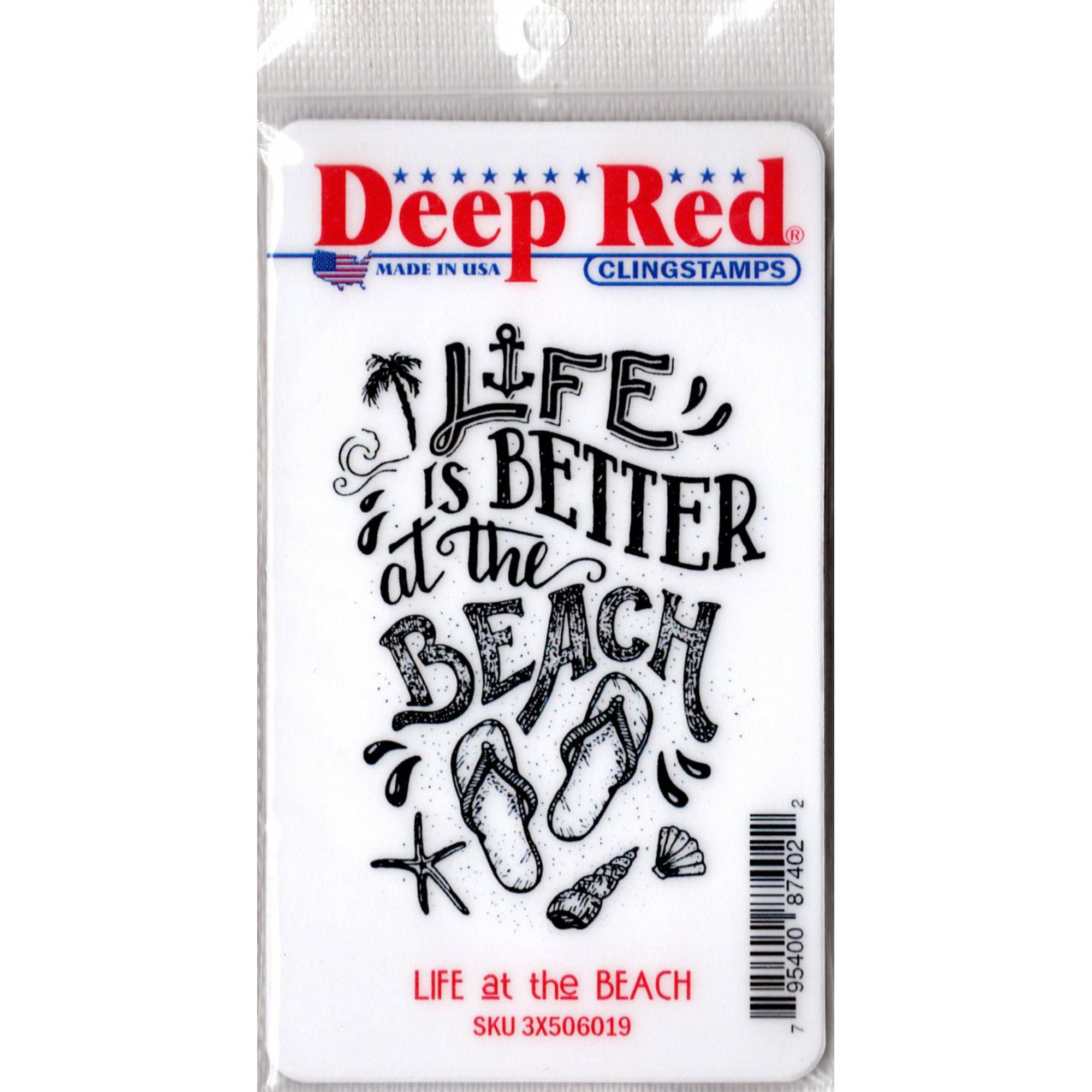 Deep Red Stamps Wherever You Go Rubber Cling Stamp 
