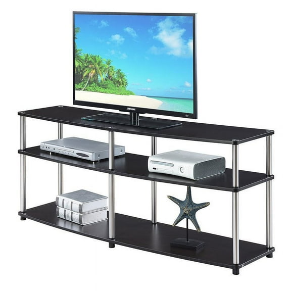 Pemberly Row 3 Tier 60" TV Stand in Espresso