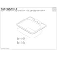 thumbnail image 3 of Kingston Brass Studio KGKTS25208 25" Stainless Steel Self-Rimming Single Bowl Bar Sink with 3-Hole Drain and Strainer, Stainless Steel/Brushed Nickel, 3 of 4