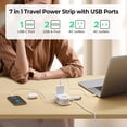 thumbnail image 4 of Regleta de alimentación de viaje ORICO, 4 salidas, 3 puertos USB, 1 USB C de 4 pies, 4 of 7