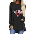 thumbnail image 4 of "Pimelu Valentines Day Shirts for Women,Womens Heart Sweater,Womens Valentines Sweater Fashion Heart Print Pullover Tunic Blouses Spring Ladies Girls Long Sleeve Crewneck Hem Tee Tops", 4 of 4