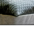thumbnail image 2 of Funda de almohada lumbar decorativa HomeCentric en negro y gris, 30 x 50 cm (12 x 20 pulgadas), con efecto patchwork de piel sintética, tejido de cesta, lino, rectangular, estilo patchwork moderno -, 2 of 4