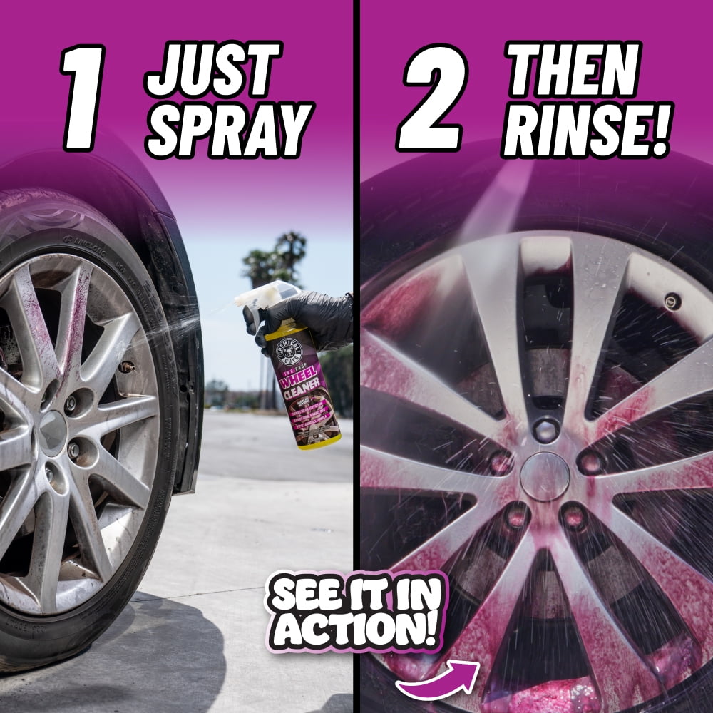 (2 pack) Two Face Color Changing Wheel Cleaner
