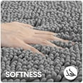thumbnail image 5 of OEAKAY Bath Rug and Mat, Soft Luxury Chenille Bath Rug for Bathroom, Washable Shower Mat Non-Slip, Absorbent Shaggy Bath Rugs, Light Gray Bathroom Rug, 16"x24", 5 of 6