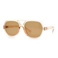 thumbnail image 2 of Vintage Style Retro Iconic Plastic Racer Hipster Sunglasses Peach - Brown, 2 of 4