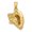 Yellow Gold, variant on 14K Yellow Gold Texture and Polished Finish Oyster Shell Charm Pendant