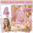 thumbnail image 2 of Cartoon Number Birthday Candle Pink Cake Topper for Anniversary Celebration Creative Party Decor Number 4, 2 of 6