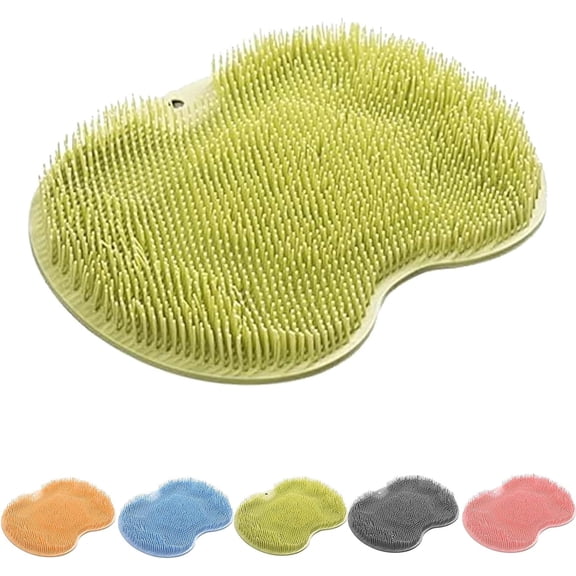 Shower Foot and Back Scrubber Massage Pad, 2025 New Shower Foot & Back Scrubber, Wall Mounted Massage Pad, for Use in Cleaner Men and Women (Green)
