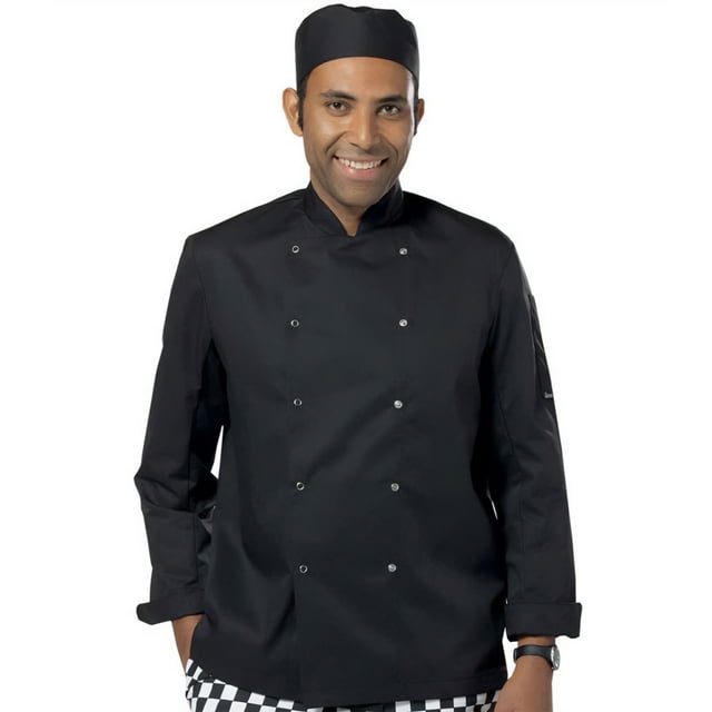Denny's Veste de Chef à Manches Longues à Boutons-Pression pour Adulte