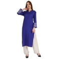 thumbnail image 1 of Phagun Long Party Wear Kurta For Women Embroidered Designer Kurti Ethnic wear Rayon Kurta, 1 of 6