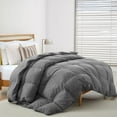 thumbnail image 6 of Lux Decor Premium Queen Comforter Down Alternative - All Season Box Stitched Quilted Duvet Insert with Corner Tabs, Machine Washable Bedding - Oekotex Certified - Grey, 6 of 8