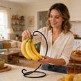 thumbnail image 4 of Banana Holder Stand, Banana Hanger Stand Black, Metal Bananas Tree Hanger to Keep Bananas Fresh, 4 of 8