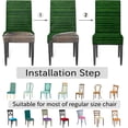 thumbnail image 4 of Grass Plants Chair Covers for Dining Room Set of 4, Washable Spandex Parsons Slipcovers, Removable Kitchen Chair Cover, Stretch Seat Protector for Home Party Hotel, 4 of 6