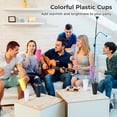 thumbnail image 2 of 10 vasos de plástico, vasos de plástico con tapas y pajitas, vasos de plástico PP coloridos y reutilizables, vasos para beber café helado frío, vasos duraderos para fiestas de viaje para adultos y niñ, 2 of 6