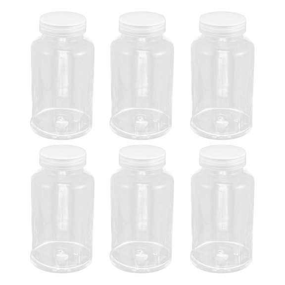 MasteelfCA 6 Pcs Bouteilles en Plastique 500ml Bouteilles Transparentes Bouteilles de sous-Emballage avec Couvercles