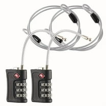 Suitcase Locks TSA Approved, 3 Digit Combination Padlock, TSA Locks for Luggage, Combo Padlock with Code, for Backpack, Gym Locker, Guitar Gun Case, Bag Zipper, Ammo Can, Tool Box (Black)