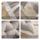 thumbnail image 5 of Almohada de cojín de cabecera | Respaldo de fibra de poliéster suave para sofá cama o tatami | Funda extraíble | Soporte versátil | Amarillo Gris Rosa Gris Oscuro Blanco Azul | 60x50cm, 5 of 5