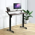  2 Tier Electric Height Adjustable Standing Desk with Wheels Electric