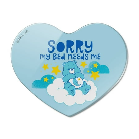 

Care Bears Bedtime Bear My Bed Needs Me Heart Acrylic Fridge Refrigerator Magnet