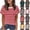 #087 Red, variant on Felirenzacia Women's Striped Baby T Shirt Crew Neck Cap Sleeves Boxy Tee Tops for Women's Summer Red,L