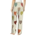 thumbnail image 3 of Kll Womens Heart Polka Dot Print Pajama Pants Soft Pajama Bottoms For Women Cozy Lounge Pants, 3 of 9