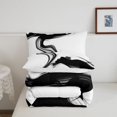 thumbnail image 5 of Homewish Abstract Fluid Ink Twin Comforter Sets,Contemporary Art Bedding Set,Black,Reversible,2-Piece,1 Comforter and 1 Pillowcase, 5 of 7