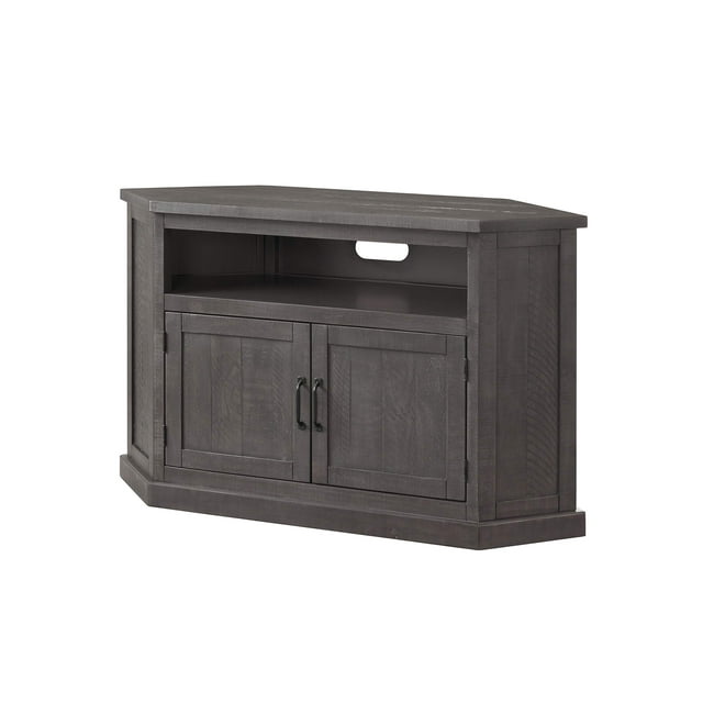 Martin Svensson Home Rustic Corner TV Stand, Grey