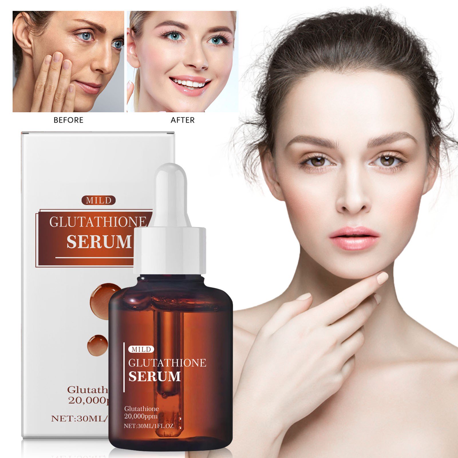 glutathione essence Clearance!DHALL Improve Skin Elasticity Revitalize Complexion With Glutathione And 30ml Reveal your skin’s natural Liposomal Glutathione (60 caps) Wound Healing Research Scent:Unscented