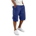 thumbnail image 3 of Havenre Mens Cargo Shorts with Multi-Pockets Lightweight Casual Drawstring Elastic Waist Cotton Relaxed Fit Twill Outdoor Short Pants for Hiking Fishing Work, 3 of 9