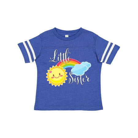 

Inktastic Little Sister- sun and rainbow Gift Toddler Toddler Girl T-Shirt