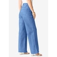 thumbnail image 3 of Roaman's Women's Plus Size 24/7 Stretch Wide Leg Jean, 3 of 5