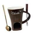 thumbnail image 2 of Taza para fondue de chocolate, vela de té, olla para derretir chocolate con tenedor y cuchara de café, utensilios de cocina, 2 of 7