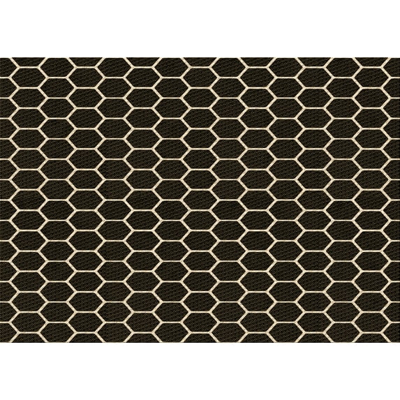 Ahgly Company Indoor Rectangle Patterned Night Black Area Rugs, 2' x 4'