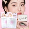 thumbnail image 2 of 10 Rows Of Glue-free Lower Eyelashes For Beginners Easy To Use Transparent Stem No Glue Natural, 2 of 8