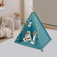 thumbnail image 2 of Wildnix 4-Person Kids Teepee Tent with Star Light, Soft Mat, Window Design, Adjustable Height, Ideal for Indoor Play and Creativity, 2 of 6