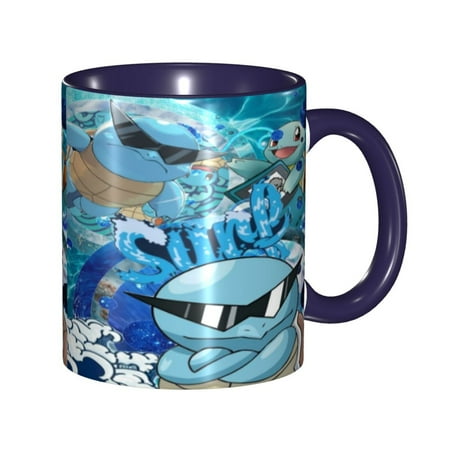 

Squirtle Ceramic Coffee Mug -Double-Sided Print Ceramic Coffee Cups Coffee Mugs for Women & Men 11 oz
