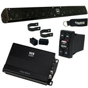 Wet Sounds Stealth-10-Core Soundbar, MB Quart NA2-320.4 Micro Amplifier & WW-BTRS Bluetooth Rocker Switch Controller