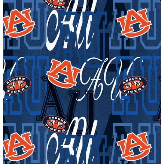 Official LicensedNCAA Auburn University Letters Fabric by the Yard