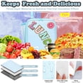 thumbnail image 6 of Lunch Box for Kids Boys Girls Men Women, Insulated Small Soft Cooler Lunch Bag Kit for School Work Picnic Travel - Reusable Portable lunchbox, Chenille Letters, Light Blue, 6 of 7